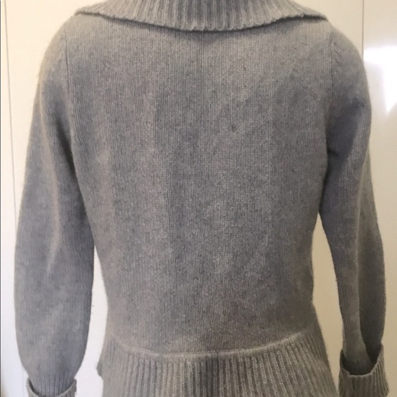 𝅺TALBOTS 100% pure cashmere gray cropped bolero SMALL - Picture 4 of 6